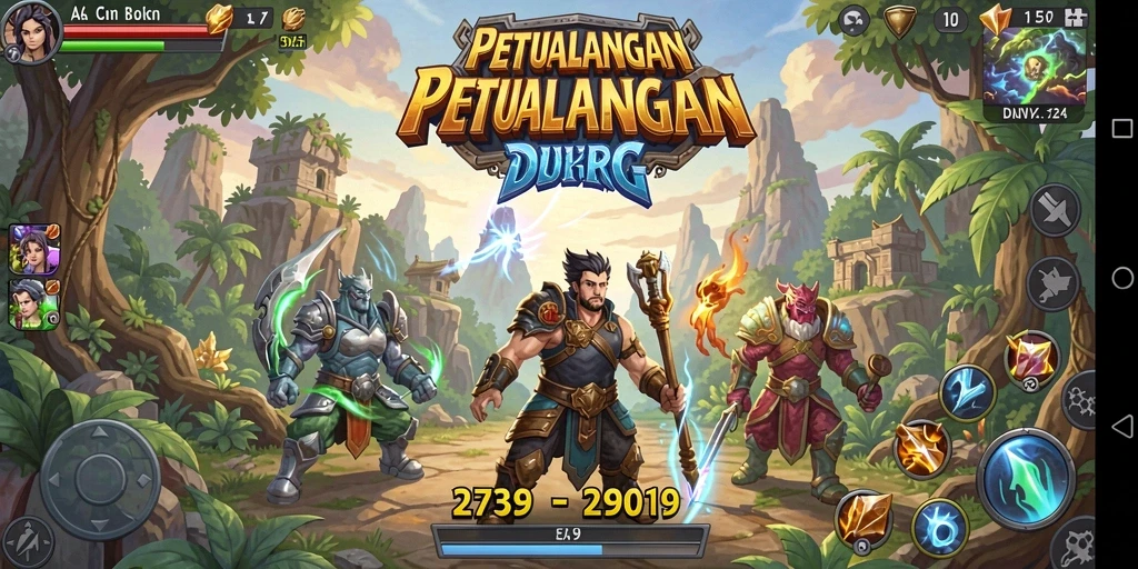 Screenshot menampilkan aksi seru dalam pertempuran RPG di 2739.