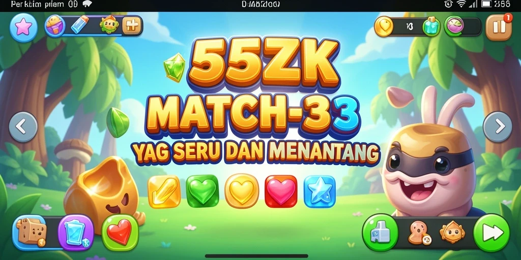 Tangkapan layar menampilkan aksi gameplay seru di 555ZK.
