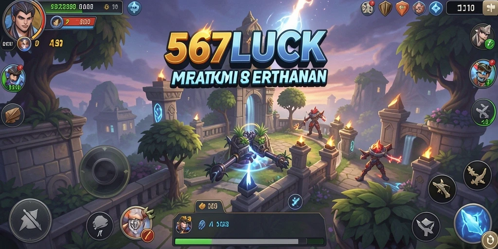 Tampilan gameplay 567LUCK menunjukkan strategi menara yang mendebarkan.