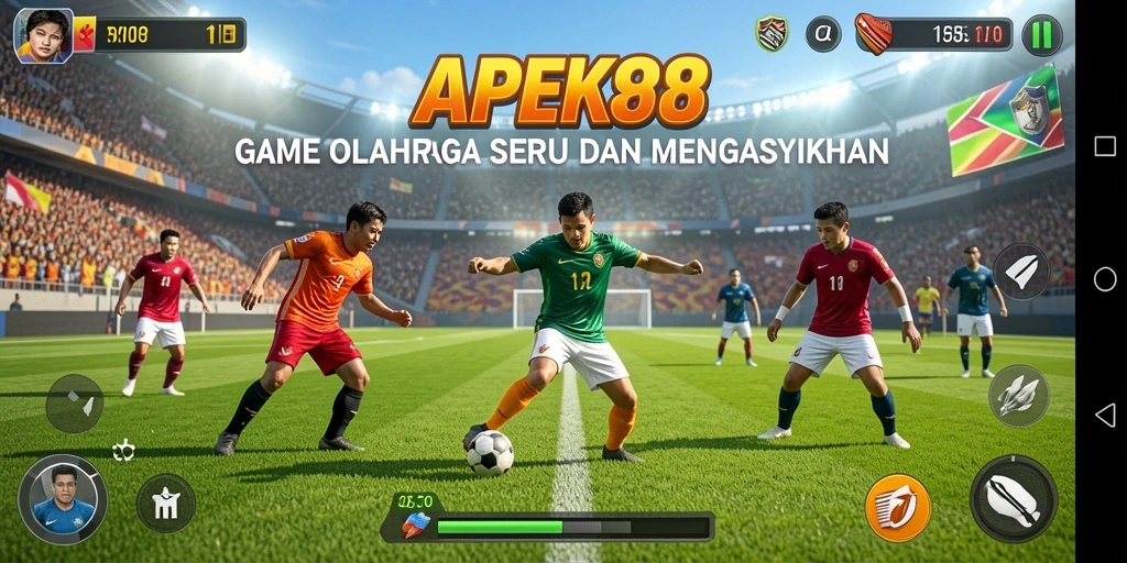 Screenshot APEK88 menampilkan serunya gameplay olahraga yang kompetitif.