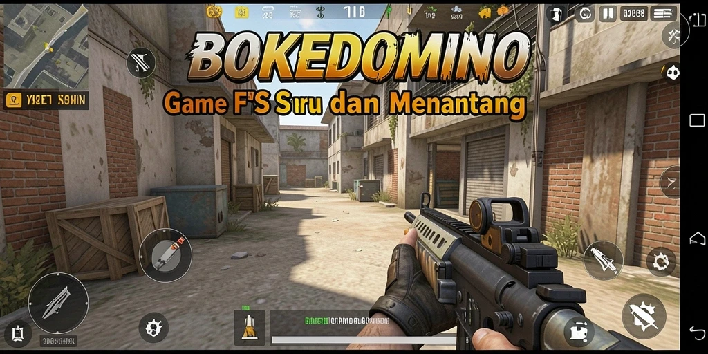 Tangkapan layar gameplay BOKEDOMINO yang menampilkan aksi seru dalam FPS.