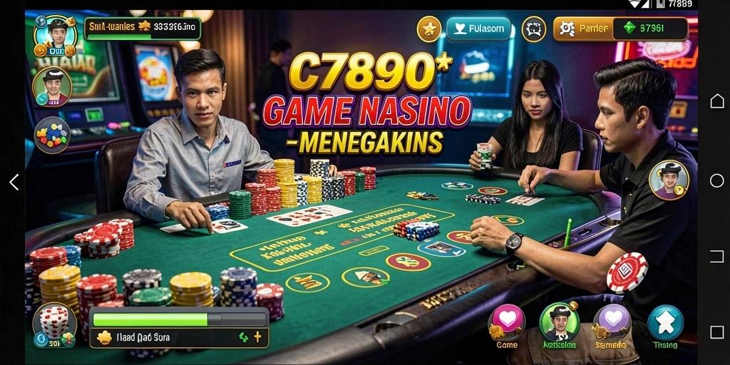 Gameplay C7890 menampilkan suasana kasino yang menghibur dan penuh aksi.