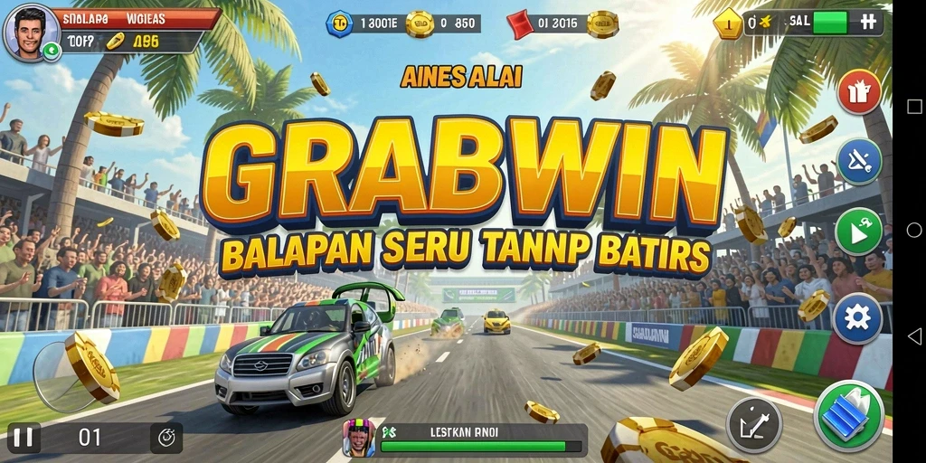 Gameplay intens balapan di lintasan yang menantang.