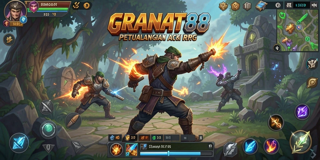Tampilan menarik gameplay ARPG di GRANAT88 dengan pertarungan epik.