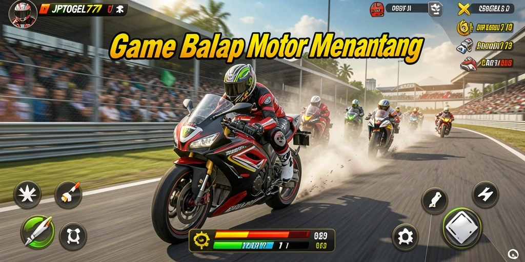 Gameplay menantang balap motor di JPTOGEL77 yang mengasyikkan.