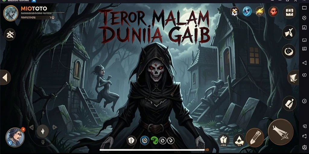 Screenshot utama dari gameplay Horror MIOTOTO yang mendebarkan.