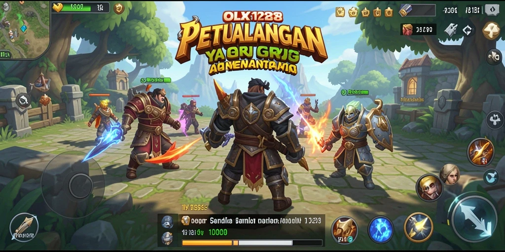Screenshot menunjukkan aksi pertarungan seru di OLX128.