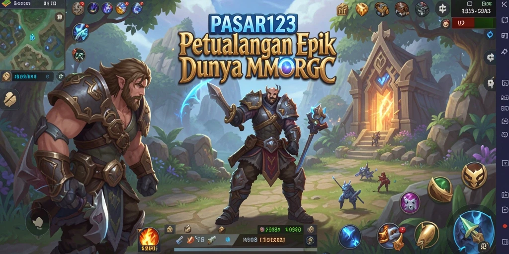 Screenshot menunjukkan aksi seru dalam pertarungan MMORPG di PASAR123.