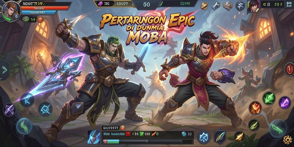 Tangkapan layar gameplay SOV777 menampilkan aksi pertempuran di arena MOBA.
