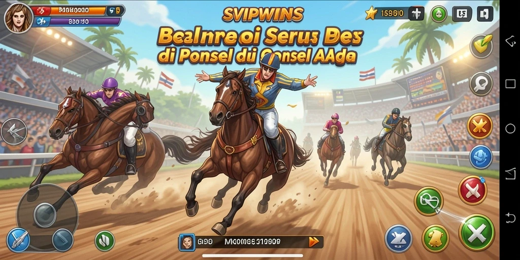 Tampilan gameplay menegangkan dalam balapan cepat SVIPWINS.