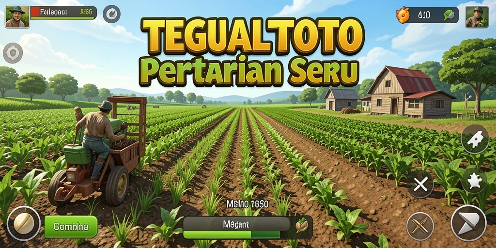 Gameplay seru TEGALTOTO dengan ladang tanaman yang subur.