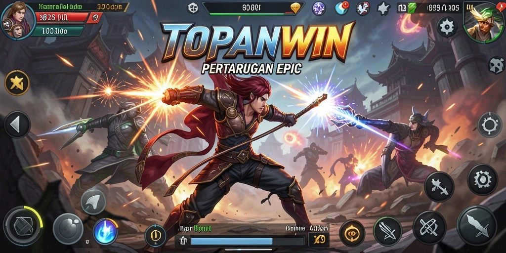 Gameplay seru dari TOPANWIN dengan pertarungan dinamis.