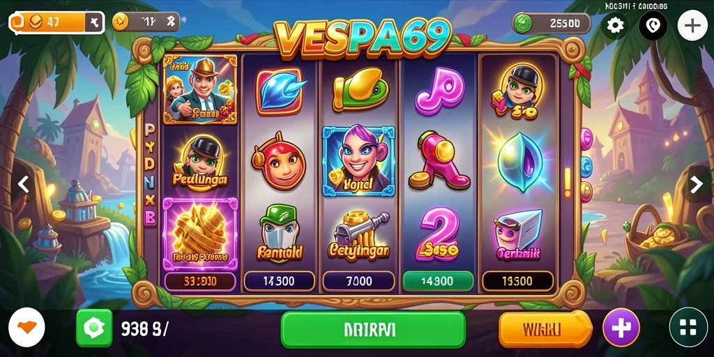Tampilan gameplay VESPA69 yang seru dan menegangkan.